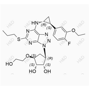 替格瑞洛雜質(zhì)122,(1S,2S,3R,5S)-3-(7-(((1R,2S)-2-(3-ethoxy-4-fluorophenyl)cyclopropyl)amino)-5-(propylthio)-3H-[1,2,3]triazolo[4,5-d]pyrimidin-3-yl)-5-(2-hydroxyethoxy)cyclopentane-1,2-diol