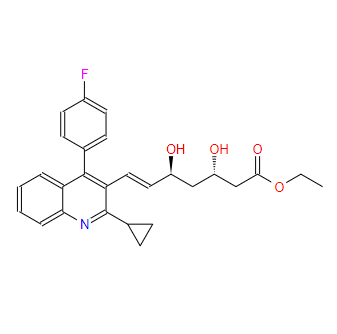 (E)7-[2-cyclopropyl-4-(4-fluorophenyl)-quinolin-3-yl]-(3S,5S)-dihydroxyhept-6-enic acid ethyl ester,(E)7-[2-cyclopropyl-4-(4-fluorophenyl)-quinolin-3-yl]-(3S,5S)-dihydroxyhept-6-enic acid ethyl ester