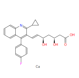 匹伐他汀鈣對映體雜質(zhì)對照品,(3S,5R,6E)-7-[2-Cyclopropyl-4-(4-fluorophenyl)-3-quinolinyl]-3,5-dihydroxy-6-heptenoic Acid CalciuM Salt