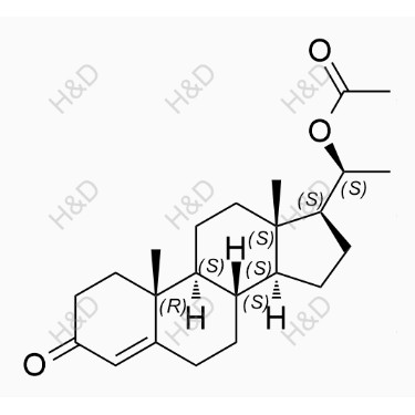 黄体酮EP杂质D,(S)-1-((8S,9S,10R,13S,14S,17S)-10,13-dimethyl-3-oxo-2,3,6,7,8,9,10,11,12,13,14,15,16,17-tetradecahydro-1H-cyclopenta[a]phenanthren-17-yl)ethyl acetate