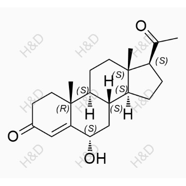 黃體酮雜質(zhì)19,(6S,8S,9S,10R,13S,14S,17S)-17-acetyl-6-hydroxy- 10,13-dimethyl-6,7,8,9,10,11,12,13,14,15,16,17-dodecahydro-1H-cyclopenta[a]phenanthren- 3(2H)-one