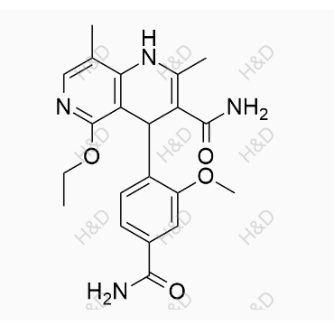 非奈利酮雜質(zhì)26,4-(4-carbamoyl-2-methoxyphenyl)-5-ethoxy-2,8-dimethyl-1,4-dihydro-1,6-naphthyridine-3-carboxamide