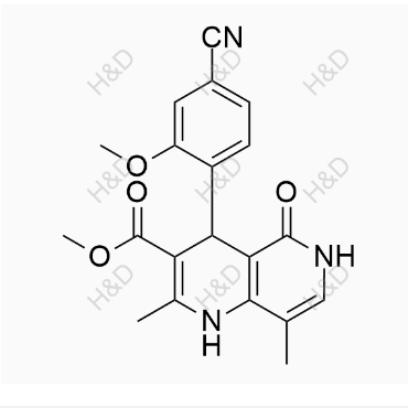 非奈利酮杂质35,methyl 4-(4-cyano-2-methoxyphenyl)-2,8-dimethyl-5-oxo-1,4,5,6-tetrahydro-1,6-naphthyridine-3-carboxylate