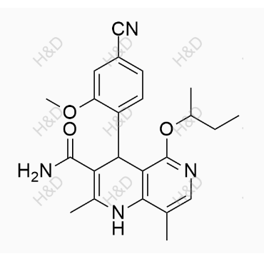 非奈利酮雜質(zhì)44,5-(sec-butoxy)-4-(4-cyano-2-methoxyphenyl)-2,8-dimethyl-1,4-dihydro-1,6-naphthyridine-3-carboxamide