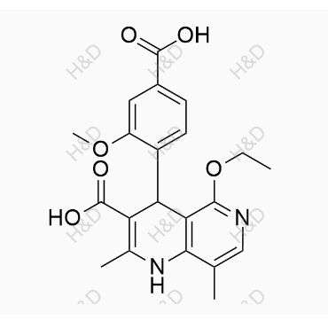 非奈利酮雜質(zhì)47,4-(4-carboxy-2-methoxyphenyl)-5-ethoxy-2,8-dimethyl-1,4-dihydro-1,6-naphthyridine-3-carboxylic acid