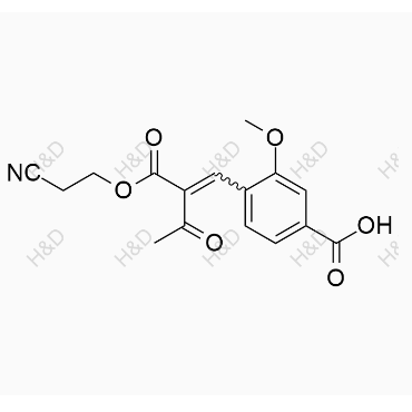 非奈利酮雜質(zhì)70,4-(2-((2-cyanoethoxy)carbonyl)-3-oxobut-1-en-1-yl)-3-methoxybenzoic acid