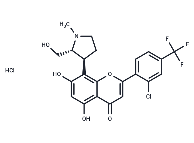 化合物 Voruciclib hydrochloride,Voruciclib hydrochloride