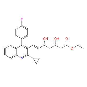 (E)7-[2-cyclopropyl-4-(4-fluorophenyl)-quinolin-3-yl]-(3S,5S)-dihydroxyhept-6-enic acid ethyl ester