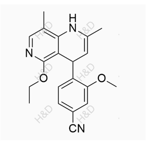 非奈利酮杂质32	4-(5-ethoxy-2,8-dimethyl-1,4-dihydro-1,6-naphthyridin-4-yl)-3-methoxybenzonitrile