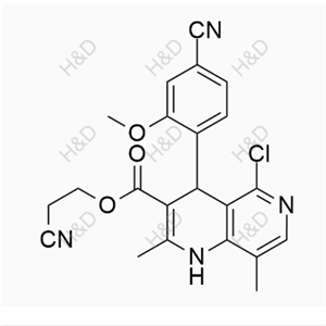 非奈利酮杂质38	2-cyanoethyl 5-chloro-4-(4-cyano-2-methoxyphenyl)-2,8-dimethyl-1,4-dihydro-1,6-naphthyridine-3-carboxylate