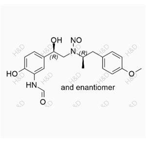 N-亞硝基福莫特羅（對映異構(gòu)體混合物）,N-(2-hydroxy-5-((RS)-1-hydroxy-2-(((RS)-1-(4-methoxyphenyl)propan-2-yl)(nitroso)amino)ethyl)phenyl)formamide