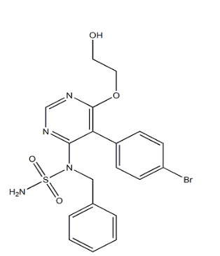 2-[6-(benzylsulfamoylamino)-5-(4-bromophenyl)pyrimidin-4-yl]oxyethanol,2-[6-(benzylsulfamoylamino)-5-(4-bromophenyl)pyrimidin-4-yl]oxyethanol