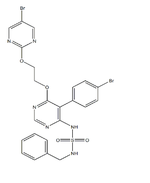 N-[5-(4-溴苯基)-6-[2-[(5-溴-2-嘧啶基)氧基]乙氧基]-4-嘧啶基]-N'-(苯基甲基)磺酰胺,N-(benzylsulfamoyl)-5-(4-bromophenyl)-6-[2-(5-bromopyrimidin-2-yl)oxyethoxy]pyrimidin-4-amine