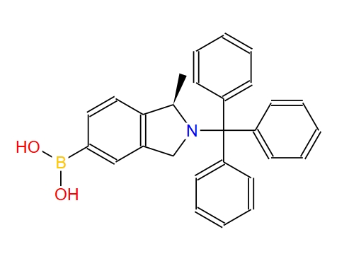 (R)-1-甲基-2-三苯甲基-2,3-二氫-1H-5-異吲哚硼酸,(R)-(1-methyl-2-tritylisoindolin-5-yl)boronic acid