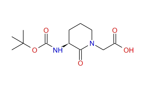 (S)-2-(3-(叔丁氧羰基氨基)-2-氧代哌啶-1-基)乙酸,(S)-2-(3-((tert-Butoxycarbonyl)amino)-2-oxopiperidin-1-yl)acetic acid