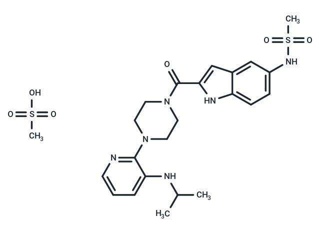 化合物 Delavirdine (mesylate),Delavirdine mesylate