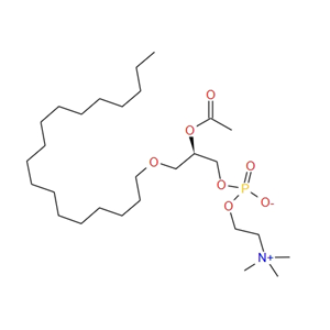 1-O-十八烷基-2-乙酰基-sn-甘油-3-磷酸膽堿