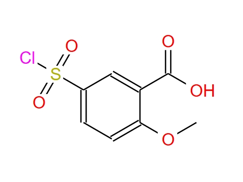 5-氯磺酰-2-甲氧基苯甲酸,5-Chlorosulfonyl-2-methoxybenzoic acid