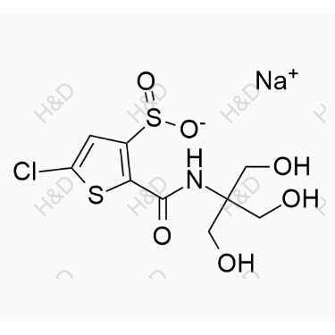 氯諾昔康雜質(zhì)7（鈉鹽）,sodium 5-chloro-2-((1,3-dihydroxy-2-(hydroxymethyl)propan-2-yl)carbamoyl)thiophene-3-sulfinate