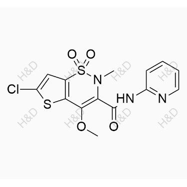 氯諾昔康雜質(zhì)G,6-chloro-4-methoxy-2-methyl-N-(pyridin-2-yl)-2H-thieno[2,3-e][1,2]thiazine-3-carboxamide 1,1-dioxide