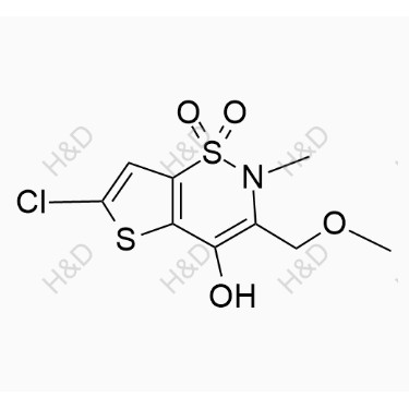 氯諾昔康雜質(zhì)21,6-chloro-4-hydroxy-3-(methoxymethyl)-2-methyl-2H-thieno[2,3-e][1,2]thiazine 1,1-dioxide