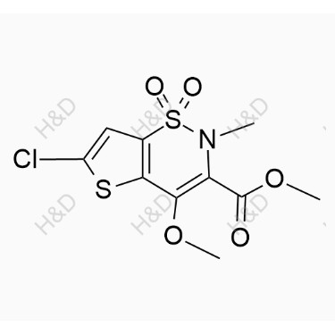 氯諾昔康雜質(zhì)24,methyl 6-chloro-4-methoxy-2-methyl-2H-thieno[2,3-e][1,2]thiazine-3-carboxylate 1,1-dioxide