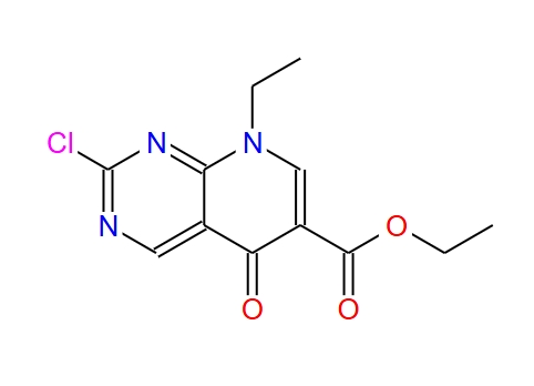 2-氯-8-乙基-5,8-二氫-5-氧代吡啶并[2,3-D]嘧啶-6-羧酸乙酯,ethyl 2-chloro-8-ethyl-5-oxo-5,8-dihydropyrido[2,3-d]pyrimidine-6-carboxylate