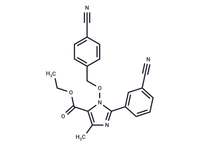 化合物 T9887,ethyl 1-[(4-cyanobenzyl)oxy]-2-(3-cyanophenyl)-4-methyl-1H-imidazole-5-carboxylate