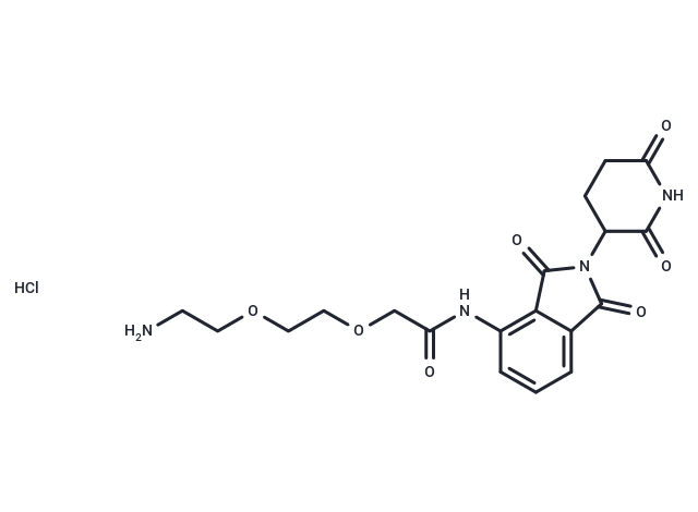 化合物Pomalidomide-PEG2-NH2 hydrochloride,Pomalidomide-PEG2-NH2 hydrochloride