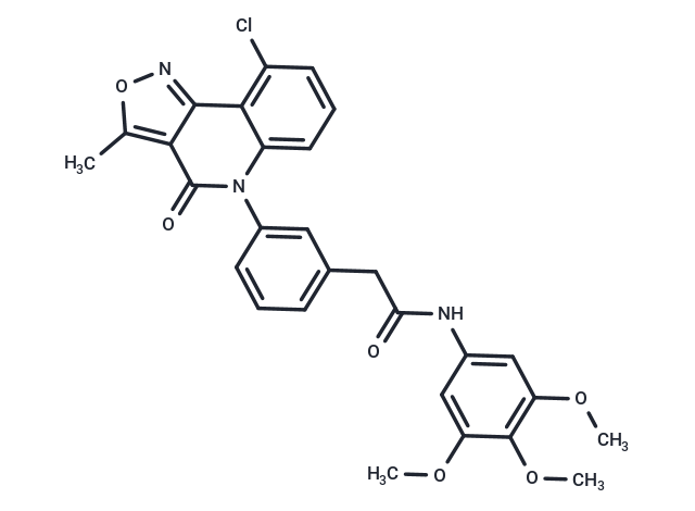 化合物 T9944,3-(9-Chloro-3-methyl-4-oxoisoxazolo[4,3-c]quinolin-5(4H)-yl)-N-(3,4,5-trimethoxyphenyl)benzeneacetamide