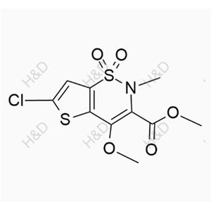 氯諾昔康雜質(zhì)24,methyl 6-chloro-4-methoxy-2-methyl-2H-thieno[2,3-e][1,2]thiazine-3-carboxylate 1,1-dioxide