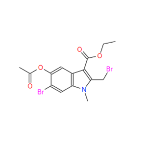 5-乙酰氧基-6-溴-2-溴甲基-1-甲基吲哚-3-甲酸乙酯