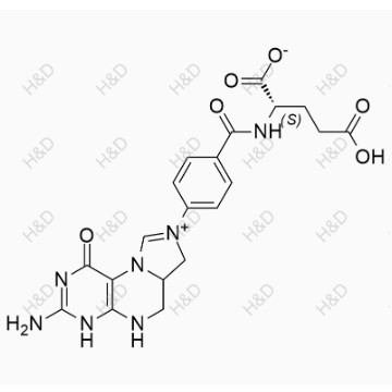 左亞葉酸鈣雜質(zhì)3,(2S)-2-(4-(3-amino-1-oxo-1,4,5,6,6a,7-hexahydroimidazo[1,5-f]pteridin-8-ium-8-yl)benzamido)-4-carboxybutanoate