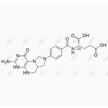 亞葉酸鈣雜質(zhì)I(消旋),(2S)-2-(4-(3-amino-1-oxo-5,6,6a,7-tetrahydroimidazo[1,5-f]pteridin-8(1H,4H,9H)-yl)benzamido)pentanedioic acid