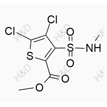 氯諾昔康雜質(zhì)27,methyl 4,5-dichloro-3-(N-methylsulfamoyl)thiophene-2-carboxylate