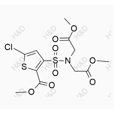 氯諾昔康雜質(zhì)29,dimethyl 2,2'-(((5-chloro-2-(methoxycarbonyl)thiophen-3-yl)sulfonyl)azanediyl)diacetate