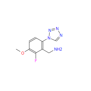 (2-fluoro-3-methoxy-6-(1H-tetrazol-1-yl)phenyl)methanamine,(2-fluoro-3-methoxy-6-(1H-tetrazol-1-yl)phenyl)methanamine