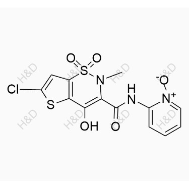 氯诺昔康杂质34,2-(6-chloro-4-hydroxy-2-methyl-1,1-dioxido-2H-thieno[2,3-e][1,2]thiazine-3-carboxamido)pyridine 1-oxide