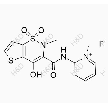 氯諾昔康雜質(zhì)37（碘鹽）,2-(4-hydroxy-2-methyl-1,1-dioxido-2H-thieno[2,3-e][1,2]thiazine-3-carboxamido)-1-methylpyridin-1-ium iodide