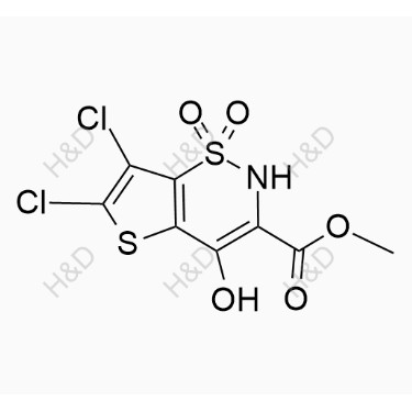 氯諾昔康雜質(zhì)42,methyl 6,7-dichloro-4-hydroxy-2H-thieno[2,3-e][1,2]thiazine-3-carboxylate 1,1-dioxide