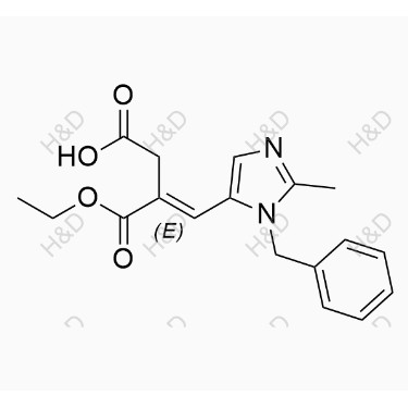 替戈拉生雜質(zhì)2,(E)-4-(1-benzyl-2-methyl-1H-imidazol-5-yl)-3-(ethoxycarbonyl)but-3-enoic acid