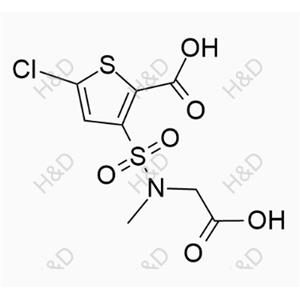 氯諾昔康雜質(zhì)31,3-(N-(carboxymethyl)-N-methylsulfamoyl)-5-chlorothiophene-2-carboxylic acid