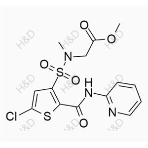 氯諾昔康雜質(zhì)51,methyl 2-(5-chloro-N-methyl-2-(pyridin-2-ylcarbamoyl)thiophene-3-sulfonamido)acetate