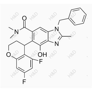 替戈拉生雜質(zhì)23,1-benzyl-5-(5,7-difluorochroman-4-yl)-4-hydroxy-N,N,2-trimethyl-1H-benzo[d]imidazole-6-carboxamide