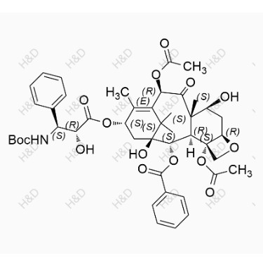 紫杉醇雜質(zhì)3,(2aR,4S,4aS,6R,9S,11S,12S,12aR,12bS)-12-(benzoyloxy)-9-(((2R,3S)-3-((tert-butoxycarbonyl)amino)-2-hydroxy-3-phenylpropanoyl)oxy)-4,11-dihydroxy-4a,8,13,13-tetramethyl-5-oxo-2a,3,4,4a,5,6,9,10,11,12,12a,12b-dodecahydro-1H-7,11-methanocyclodeca[3,4]benzo[1,2-b]oxete-6,12b-diyl diacetate