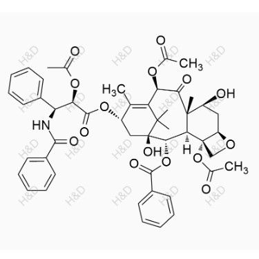 紫杉醇雜質(zhì)12,(2aR,4S,4aS,6R,9S,11S,12S,12aR,12bS)-9-(((2R,3S)-2-acetoxy-3-benzamido-3-phenylpropanoyl)oxy)-12-(benzoyloxy)-4,11-dihydroxy-4a,8,13,13-tetramethyl-5-oxo-2a,3,4,4a,5,6,9,10,11,12,12a,12b-dodecahydro-1H-7,11-methanocyclodeca[3,4]benzo[1,2-b]oxete-6,12b-diy