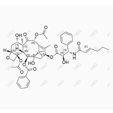 紫杉醇EP雜質(zhì)Q,(2aR,4S,4aS,6R,9S,11S,12S,12aR,12bS)-12-(benzoyloxy)-9-(((2R,3S)-3-((E)-hex-2-enamido)-2-hydroxy-3-phenylpropanoyl)oxy)-4,11-dihydroxy-4a,8,13,13-tetramethyl-5-oxo-2a,3,4,4a,5,6,9,10,11,12,12a,12b-dodecahydro-1H-7,11-methanocyclodeca[3,4]benzo[1,2-b]oxete-6,12b-diyl diacetate