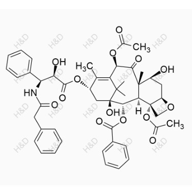 紫杉醇EP雜質(zhì)P,(2aR,4S,4aS,6R,9S,11S,12S,12aR,12bS)-12-(benzoyloxy)-4,11-dihydroxy-9-(((2R,3S)-2-hydroxy-3-phenyl-3-(2-phenylacetamido)propanoyl)oxy)-4a,8,13,13-tetramethyl-5-oxo-2a,3,4,4a,5,6,9,10,11,12,12a,12b-dodecahydro-1H-7,11-methanocyclodeca[3,4]benzo[1,2-b]oxete-6,12b-diyl diacetate