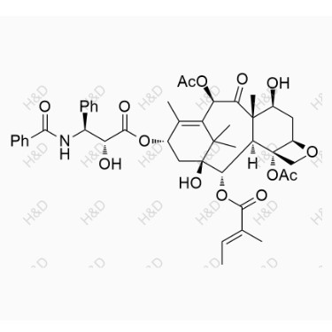 紫杉醇EP雜質(zhì)A,(2aR,4S,4aS,6R,9S,11S,12S,12aR,12bS)-9-(((2R,3S)-3-benzamido-2-hydroxy-3-phenylpropanoyl)oxy)-4,11-dihydroxy-4a,8,13,13-tetramethyl-12-(((E)-2-methylbut-2-enoyl)oxy)-5-oxo-2a,3,4,4a,5,6,9,10,11,12,12a,12b-dodecahydro-1H-7,11-methanocycl