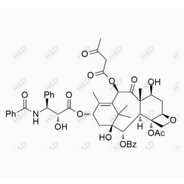 紫杉醇EP雜質J,(2aR,4S,4aS,6R,9S,11S,12S,12aR,12bS)-12b-acetoxy-9-(((2R,3S)-3-benzamido-2-hydroxy-3-phenylpropanoyl)oxy)-4,11-dihydroxy-4a,8,13,13-tetramethyl-5-oxo-6-((3-oxobutanoyl)oxy)-2a,3,4,4a,5,6,9,10,11,12,12a,12b-dodecahydro-1H-7,11-methanocyclodeca[3,4]benzo[1,2-b]oxet-12-yl benzoate